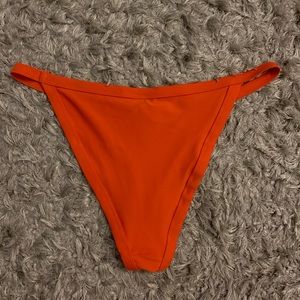High rise orange bikini bottoms